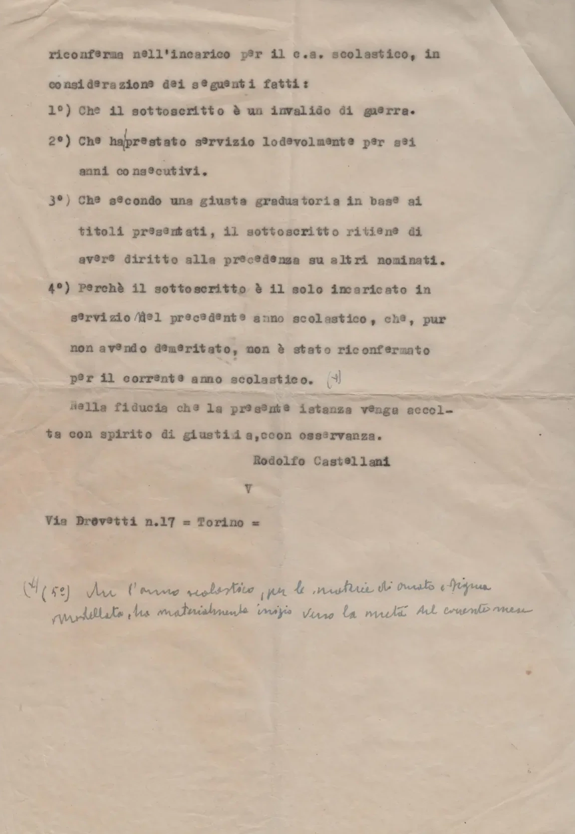 Lettera ministero